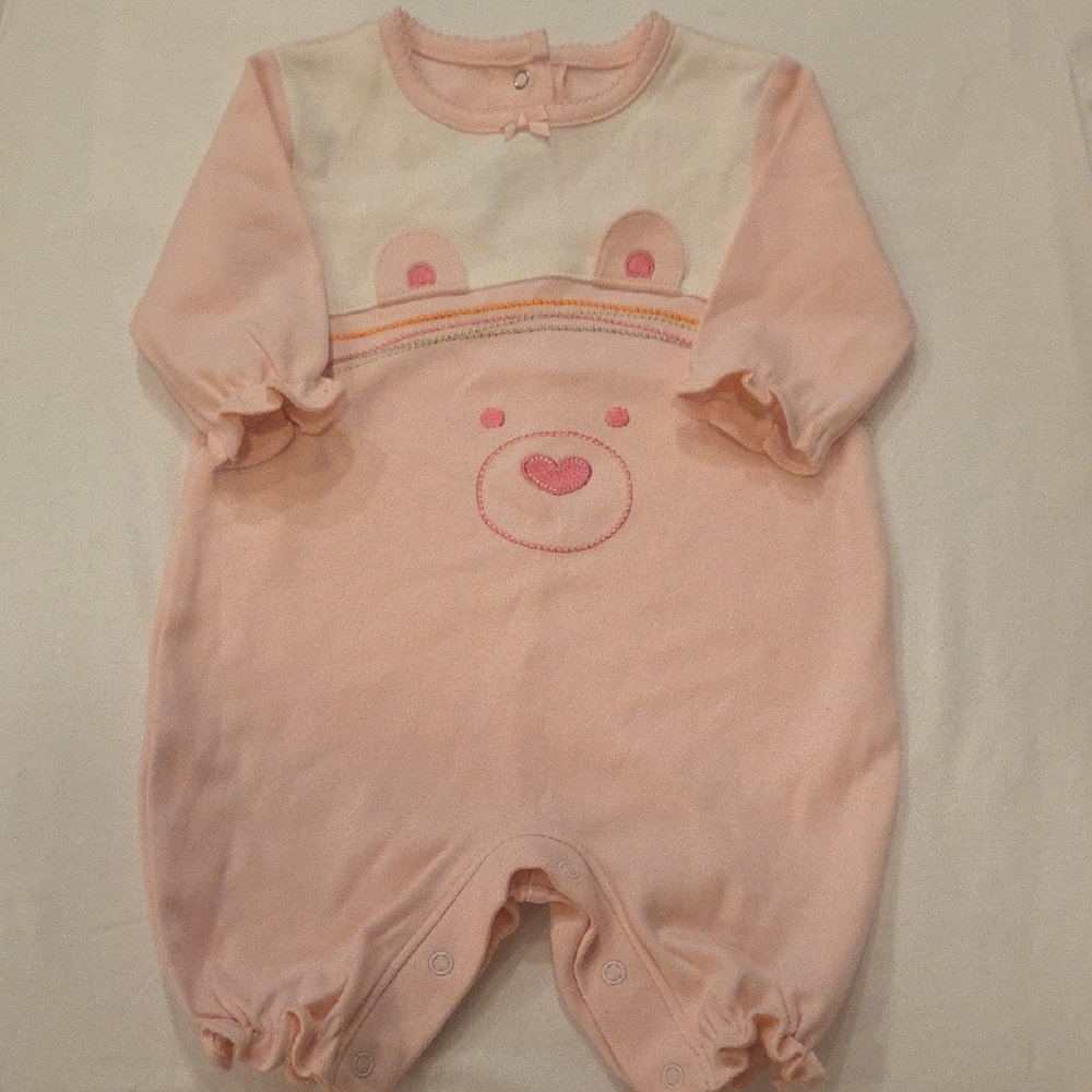 Adorable Pink Bear Kids One Piece